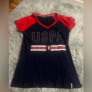 Polo by Ralph Lauren Red and Blue Short Sleeve Tee